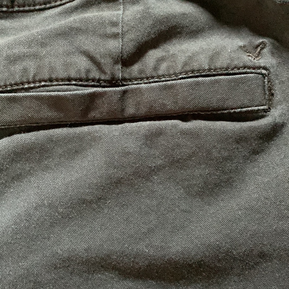 American Eagle black shorts. Stretch. Size 12. Waist approx. 17 inches. - Picture 9 of 9